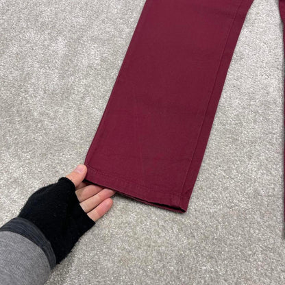 00s Carhartt WIP chino pants W29L32 maroon 90s skater style straight work trousers utility