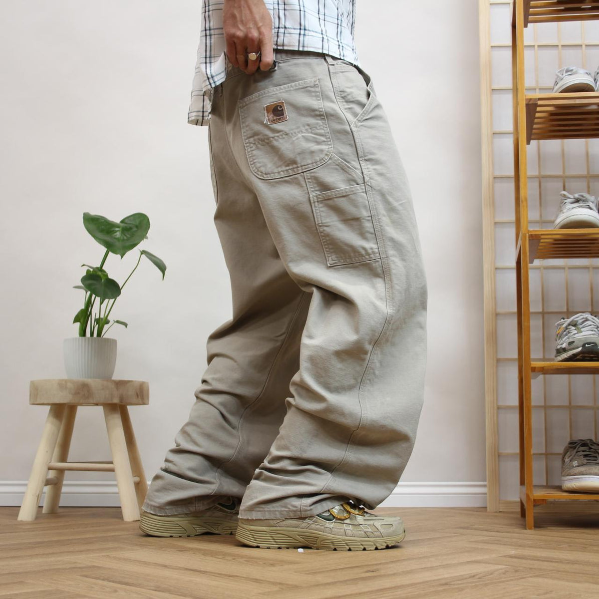 Vintage baggy Carhartt carpenter jeans y2k Loose utility workwear skate cargo trousers