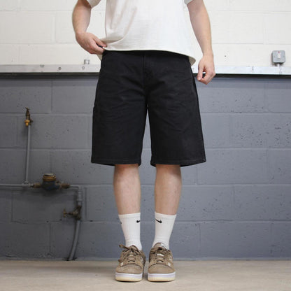 Black Dickies carpenter jorts W34 Loose canvas denim skate style shorts