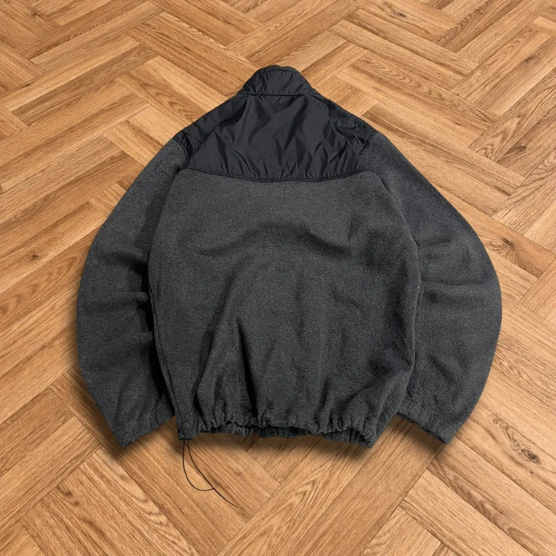 Y2K Columbia technical fleece m men’s grey full zip up autumn adjustable waist