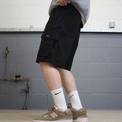 Y2k baggy Wrangler cargo shorts skater style black Loose chino summer festival shorts