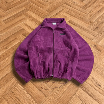 Y2K Colombia tech fleece purple Women's full zip autumn adjustable technical fleece