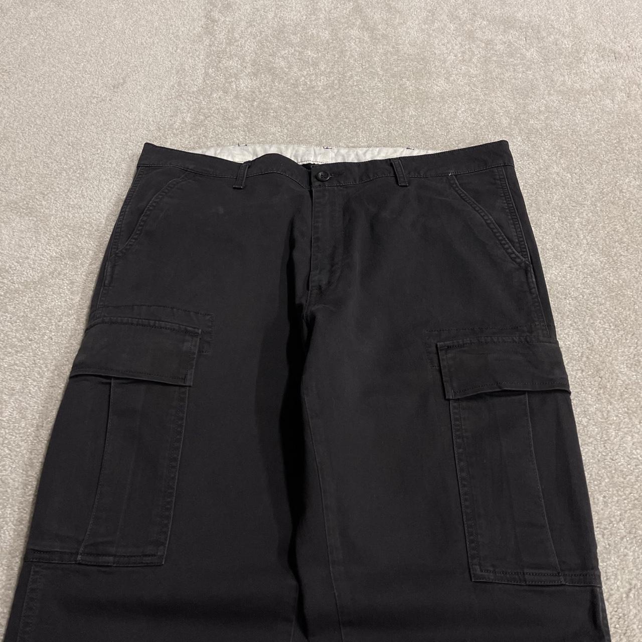 Levi’s cargo pants straight leg y2k W36L30 black Chino style skate work trousers