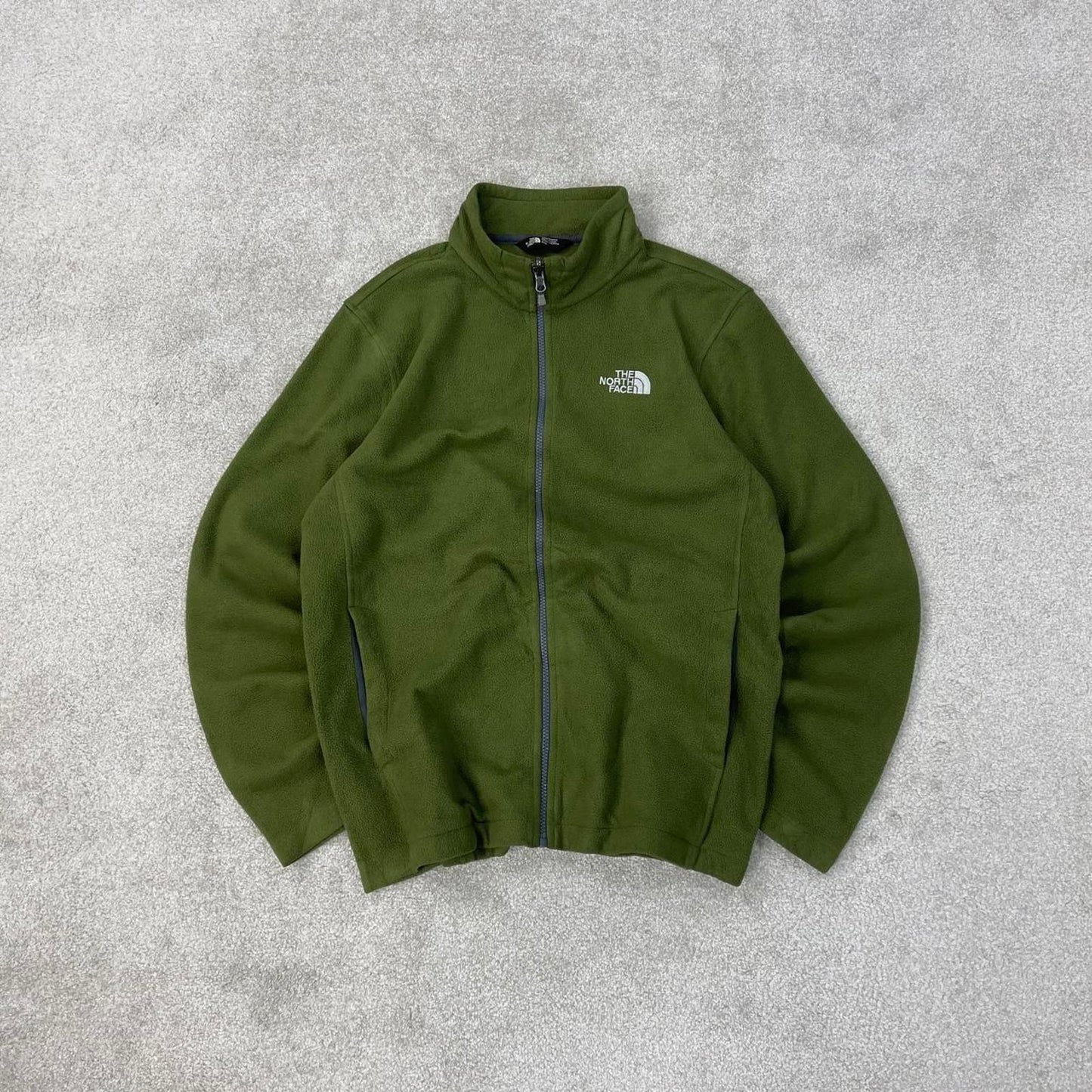 Y2K The North Face technical fleece Medium green men’s full zip TNF autumnal