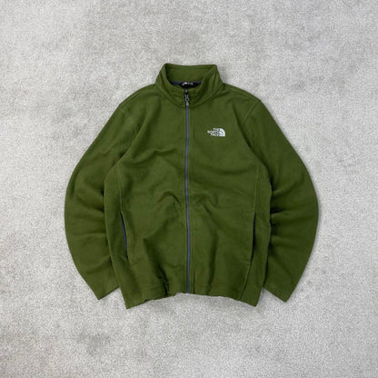 Y2K The North Face technical fleece Medium green men’s full zip TNF autumnal