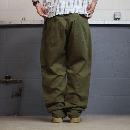 Y2K Evolution In Design jeans W44L32 green denim 100% cotton stitch design