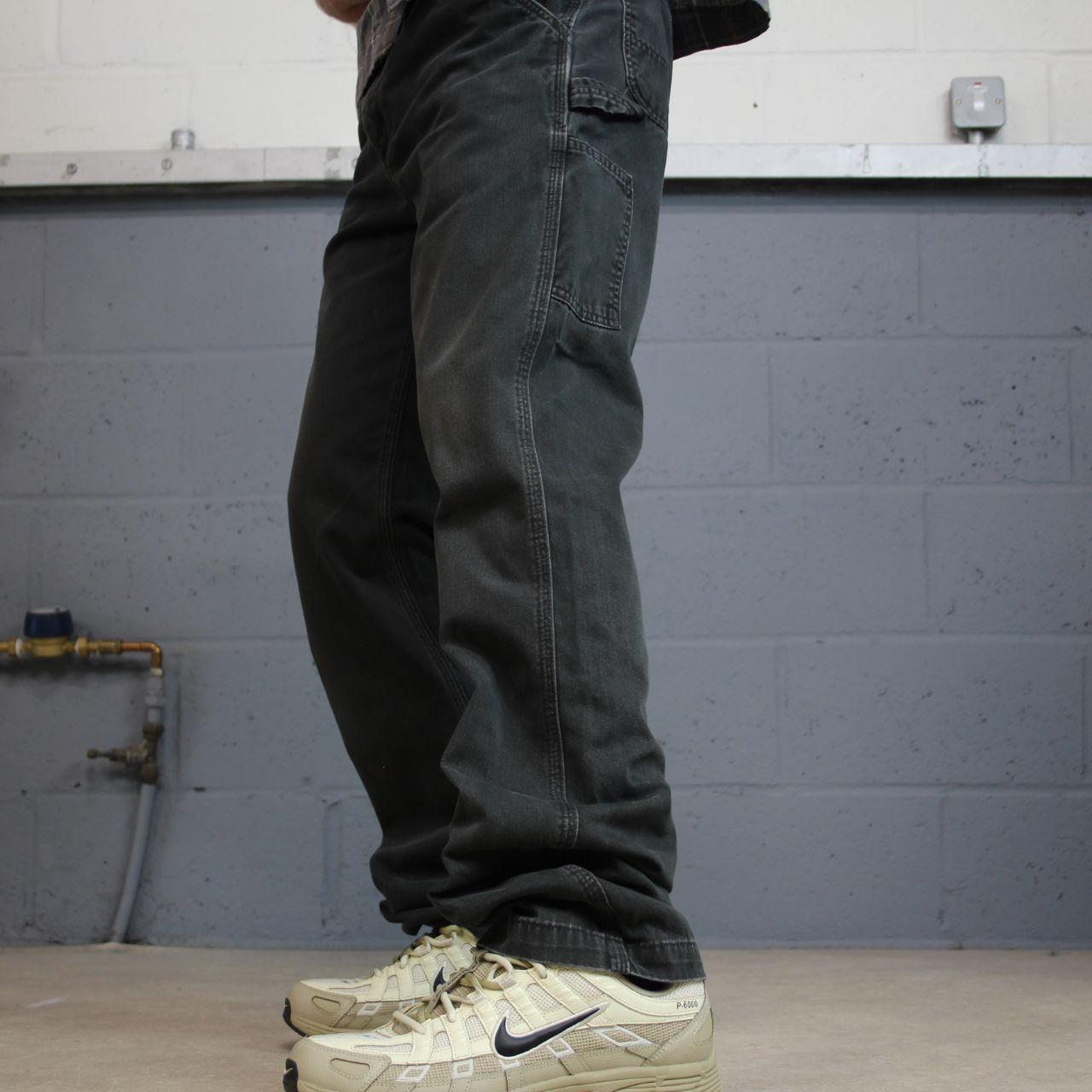 Vintage Carhartt carpenter pants y2k relaxed black Straight leg 100% cotton skater style workwear