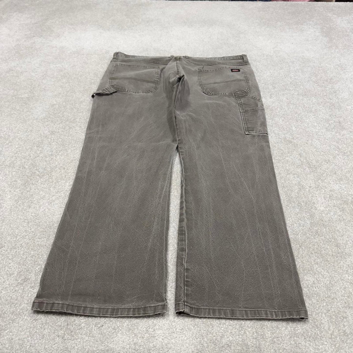 90s Dickies carpenter jeans W42L30 00s skate style khaki thick canvas workwear cargos