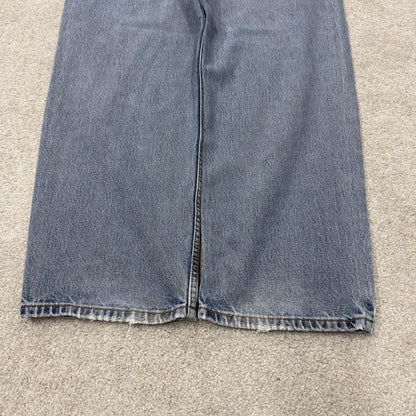 Levi’s 550 jeans Y2K blue relaxed denim Levi’s loose leg 2000s style pants red tab logo
