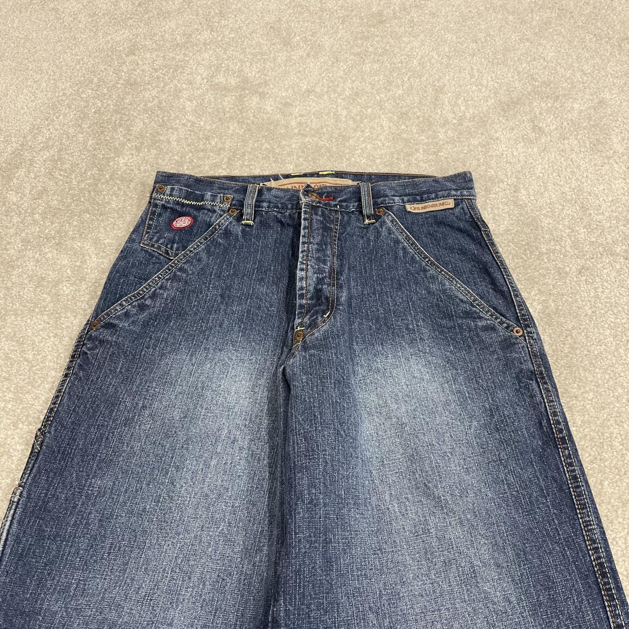 Y2K baggy embroidered jeans wide leg blue denim DrunkNMonkey loose carpenter jeans