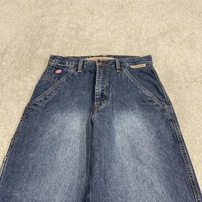 Y2K baggy embroidered jeans wide leg blue denim DrunkNMonkey loose carpenter jeans