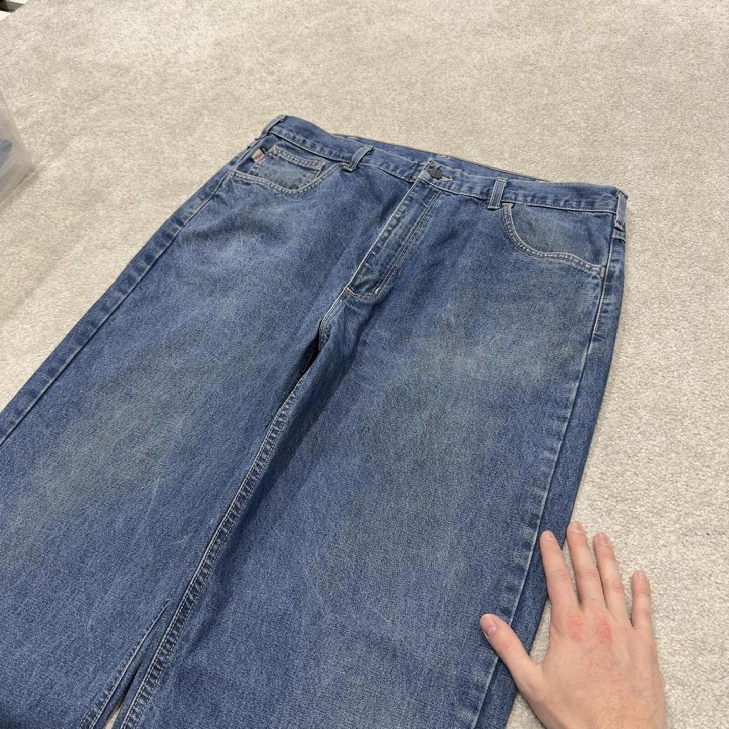 Carhartt baggy jeans y2k denim blue Loose fire resistant workwear skate pants