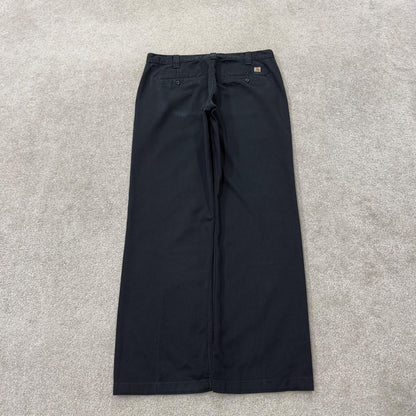 Carhartt y2k chino style trousers black Loose straight leg skater 2000s style workwear pants
