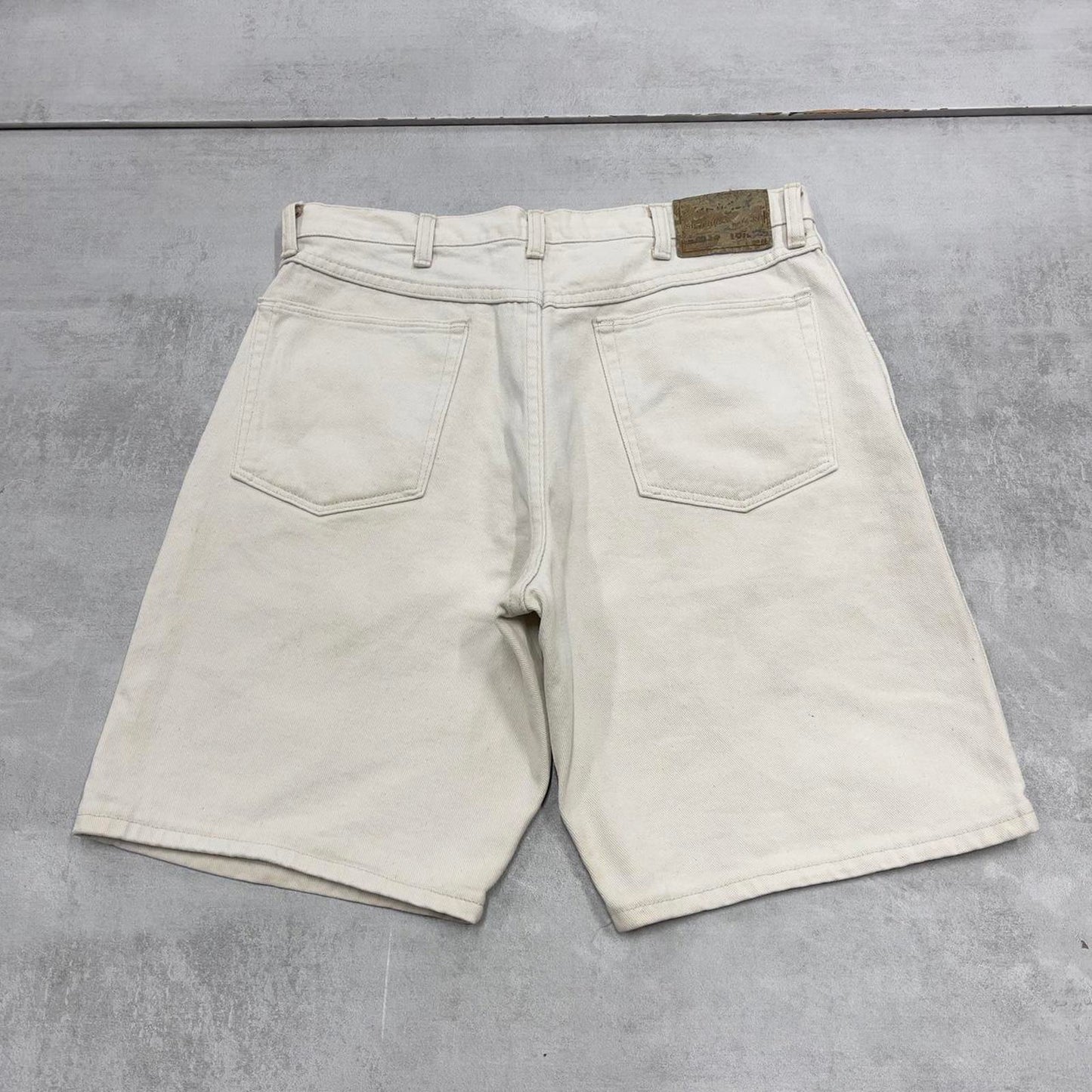 Vintage Wrangler jorts W34 100% cotton denim white 90s style jean shorts