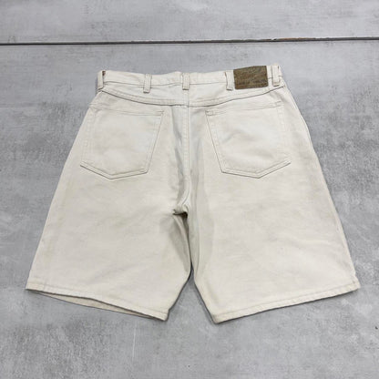Vintage Wrangler jorts W34 100% cotton denim white 90s style jean shorts