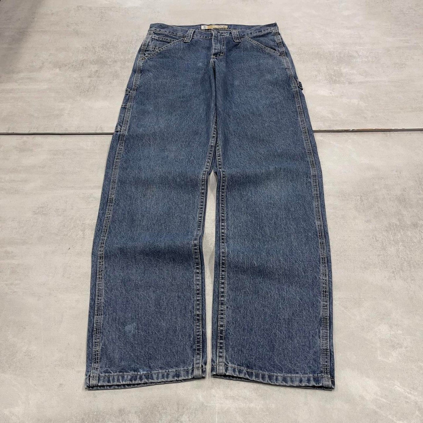 Baggy Lee carpenter jeans W31L33 blue denim loose y2k style cargo trousers