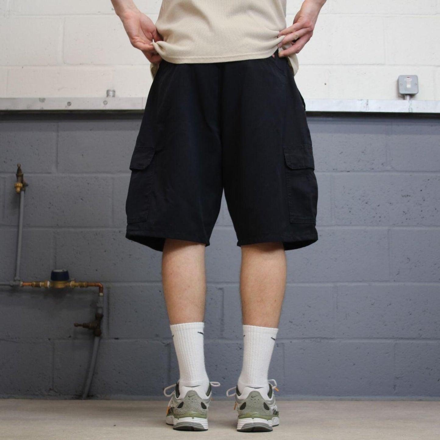 Y2K Dickies baggy cargo shorts black W40 Loose fit skater style chino