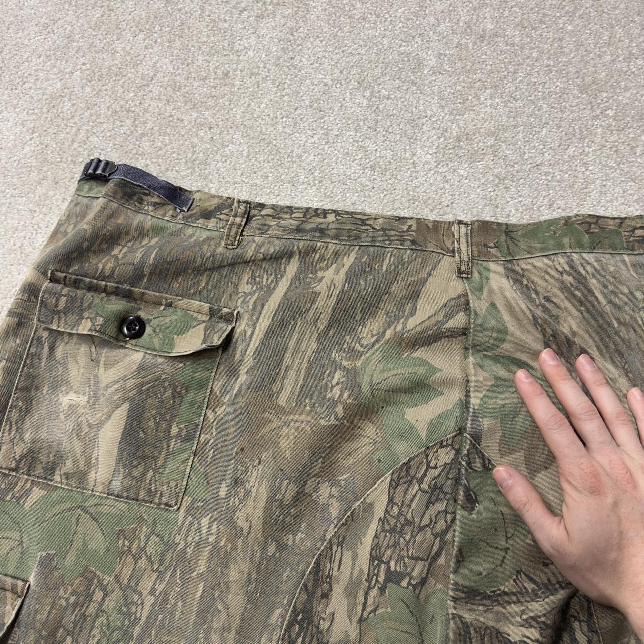 Vintage baggy camo cargo pants y2k utility khaki Gander Mountain Rebark camouflage hunting cargos
