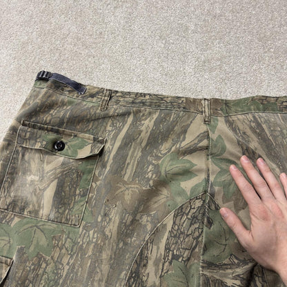 Vintage baggy camo cargo pants y2k utility khaki Gander Mountain Rebark camouflage hunting cargos