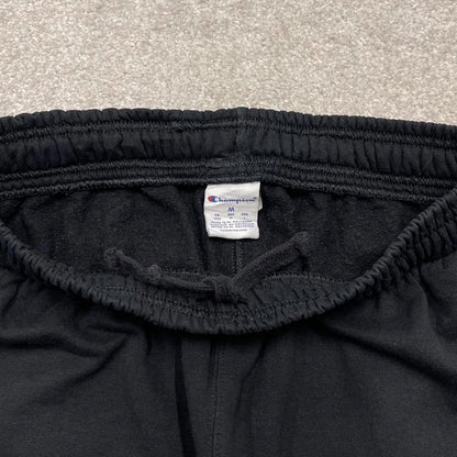Black Champion cargo sweatpants Medium loose y2k style joggers embroidered gym wear track pants