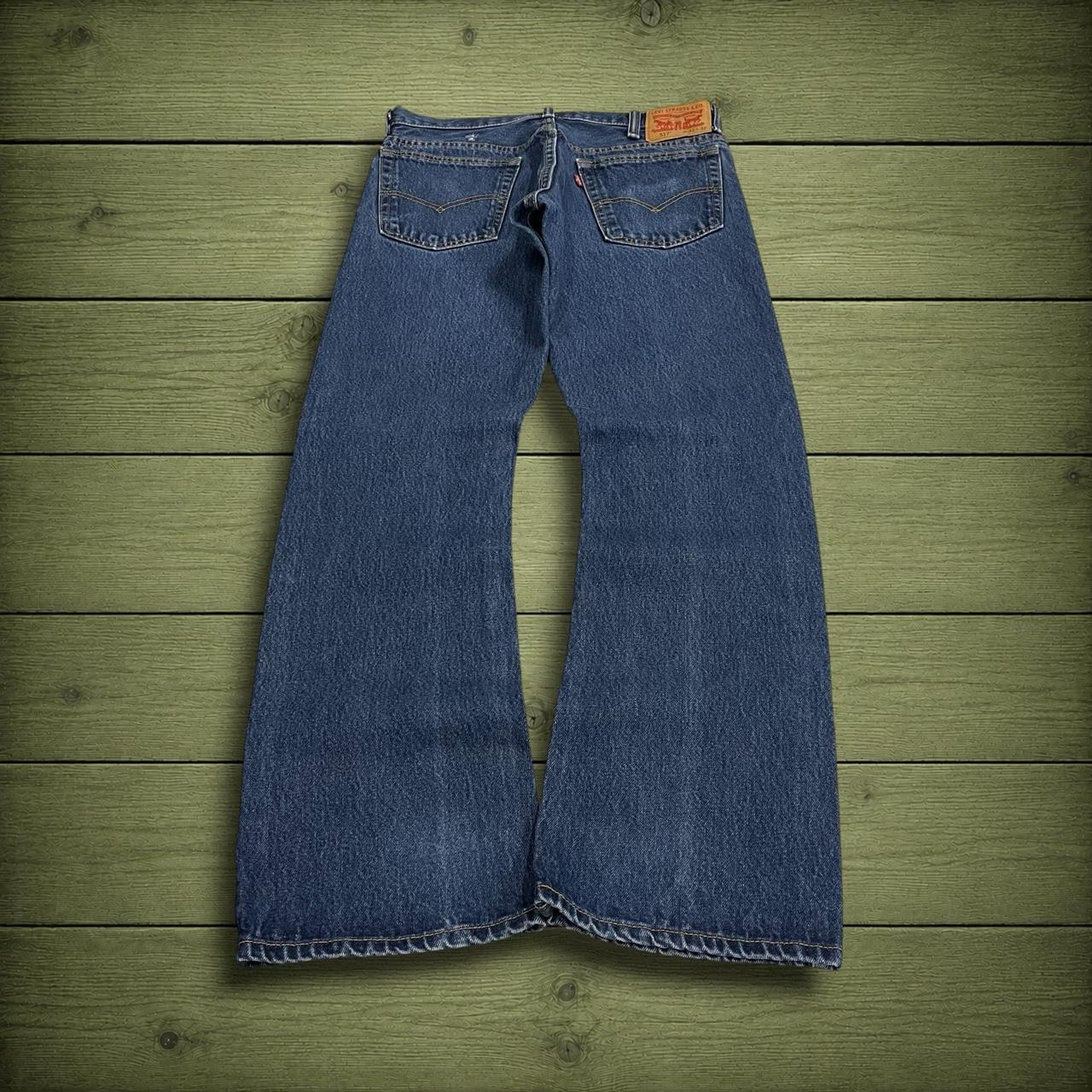 Y2K Levi’s 517 bootcut jeans blue denim Loose bootcut pants with red tab logo