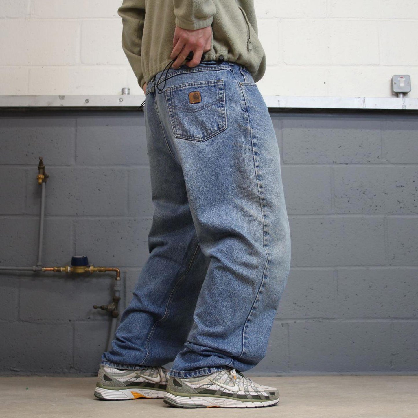 Y2K baggy Carhartt denim jeans blue Loose relaxed fit skate style workwear pants