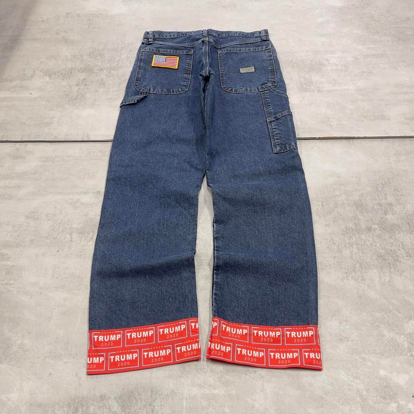 Blue Wrangler carpenter jeans W38L32 loose cargo 90s skater style pants