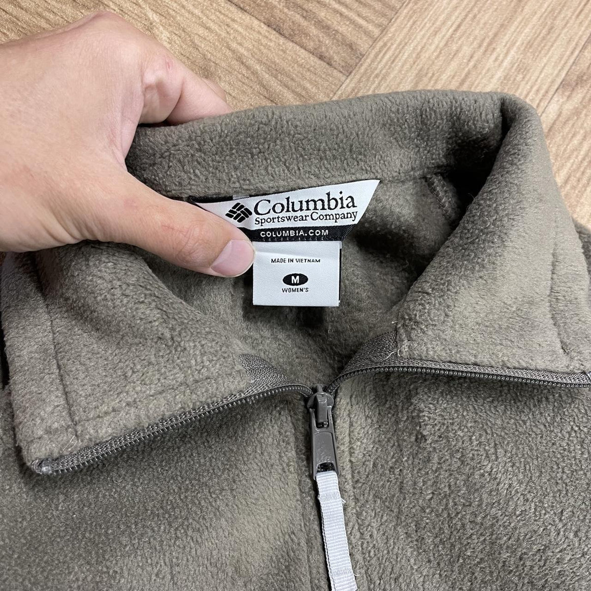 Y2K Colombia tech fleece khaki Women's full zip autumn adjustable technical fleece