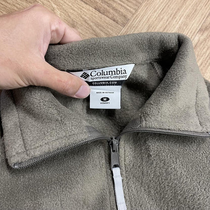 Y2K Colombia tech fleece khaki Women's full zip autumn adjustable technical fleece