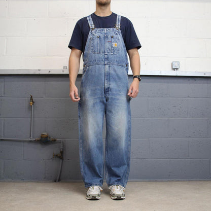 Blue Carhartt dungarees W38L30 mens denim overalls utility worker