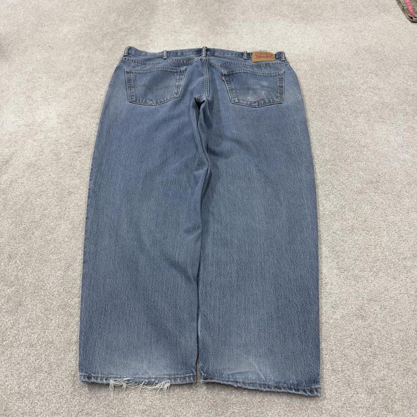 Levi’s baggy jeans 560 y2k blue Loose wide leg denim pants red tab logo