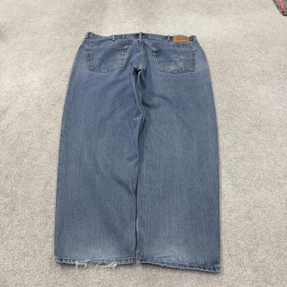 Levi’s baggy jeans 560 y2k blue Loose wide leg denim pants red tab logo