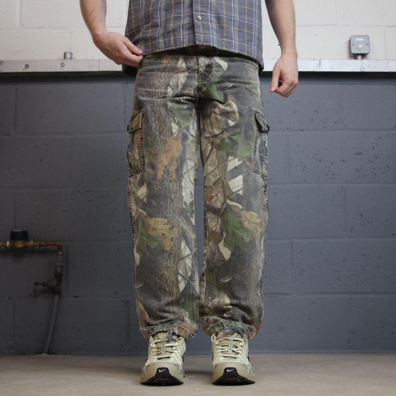 Realtree camo cargo pants Y2K small khaki Straight leg Ranger camouflage hunting utility trousers