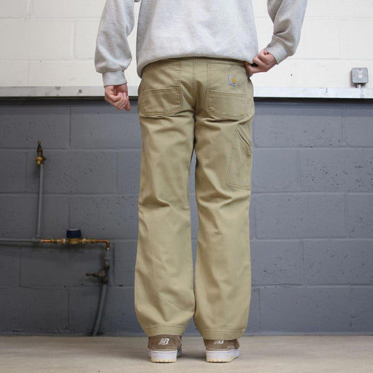 Y2K vintage carhartt carpenter pants khaki Relaxed fit canvasy skate style workwear cargo pants