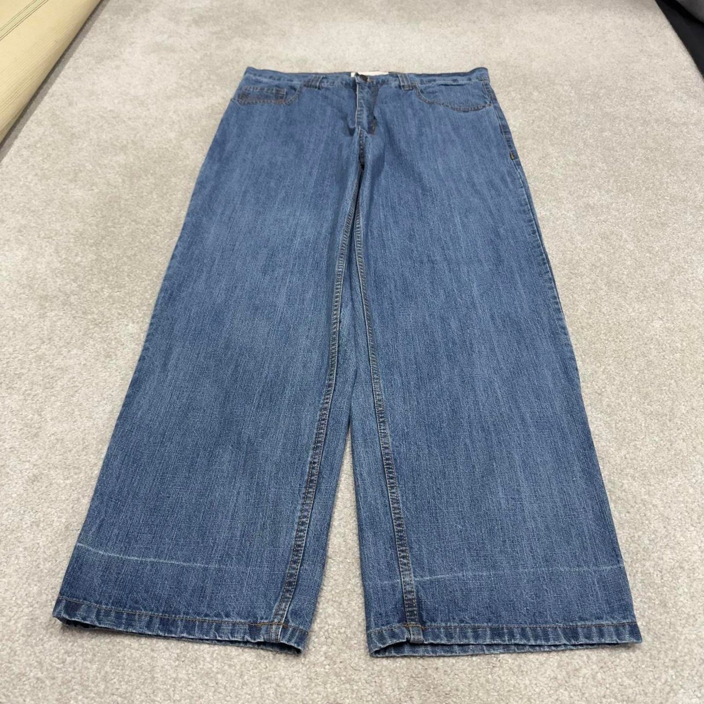 90s baggy carpenter skate jeans W36L30 loose blue Attitude denim y2k hip hop style pants