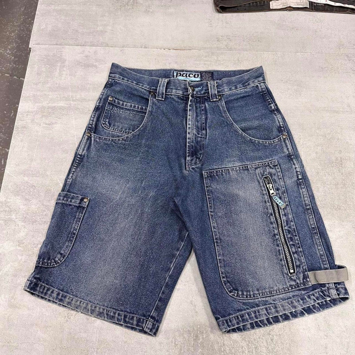 Rare vintage Paco jean shorts W31 denim 90s hip hop skater deep pockets jorts