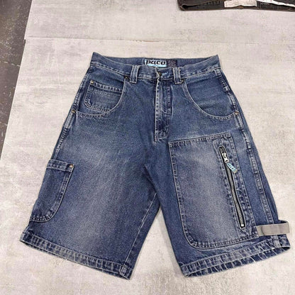 Rare vintage Paco jean shorts W31 denim 90s hip hop skater deep pockets jorts