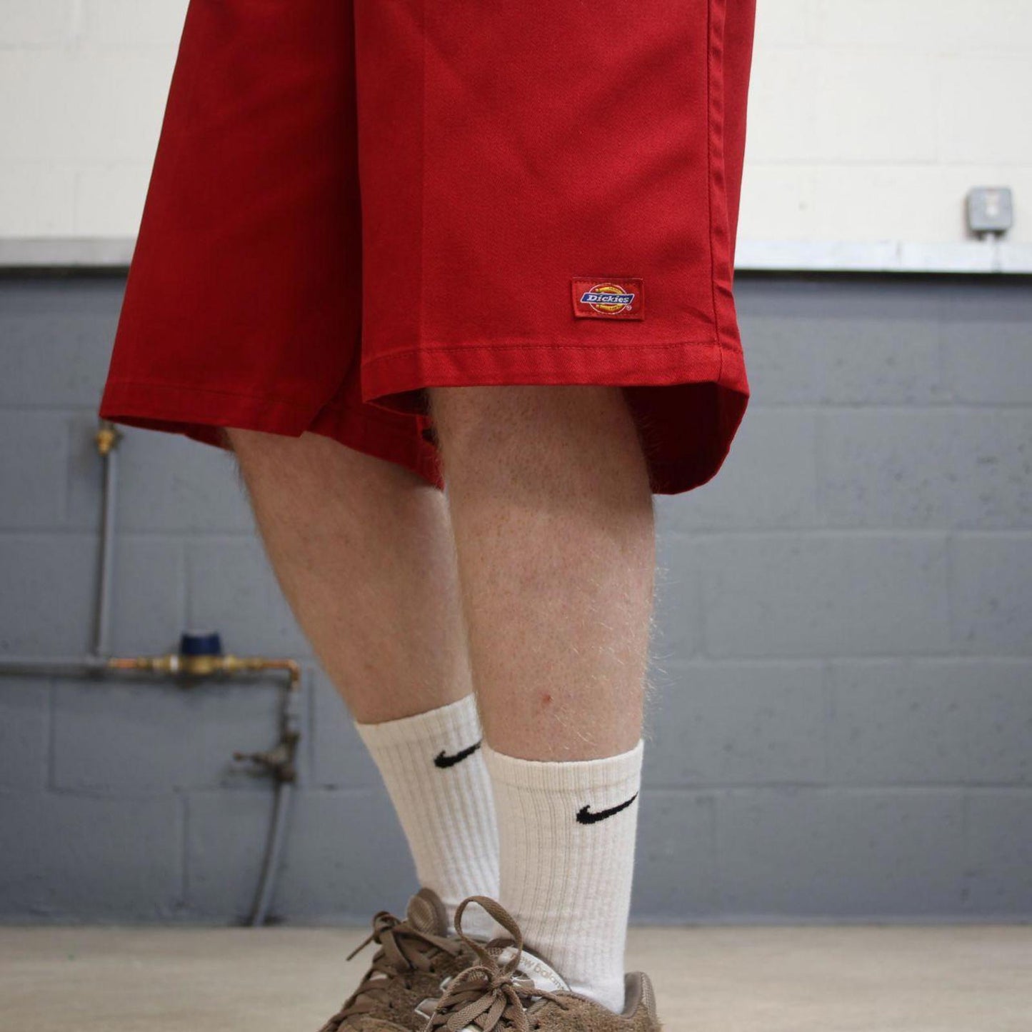 Y2k baggy Dickies shorts skater style red Long wide leg chino summer festival shorts