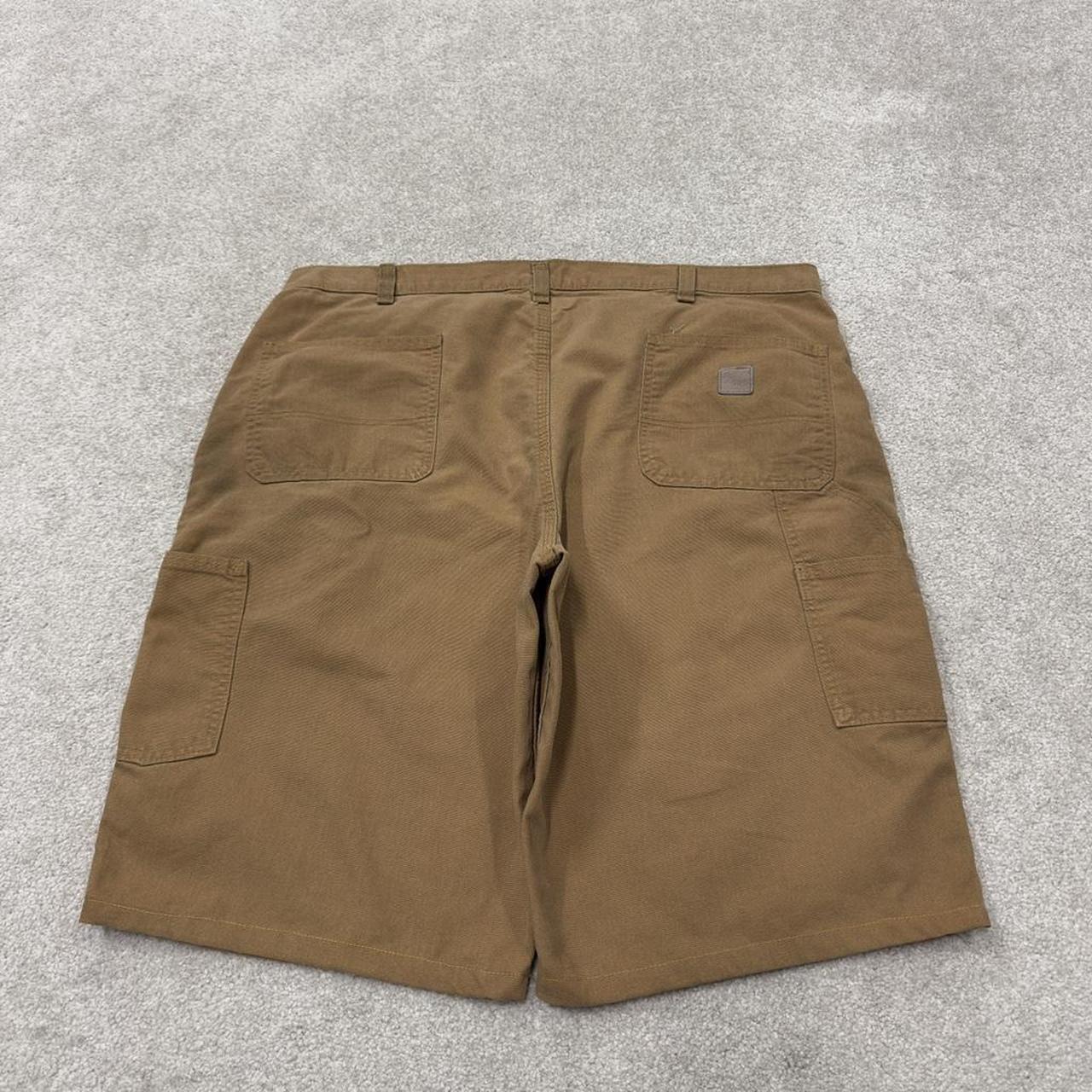 Carhartt carpenter shorts y2k tan Loose skater style canvas cargo work jorts