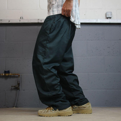 Vintage Y2K Reebok tracksuit bottoms green XL Loose floaty lined track pants