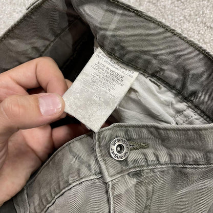 Wrangler baggy camo cargo pants y2k grey W40L30 wide leg Loose camouflage skater work pants