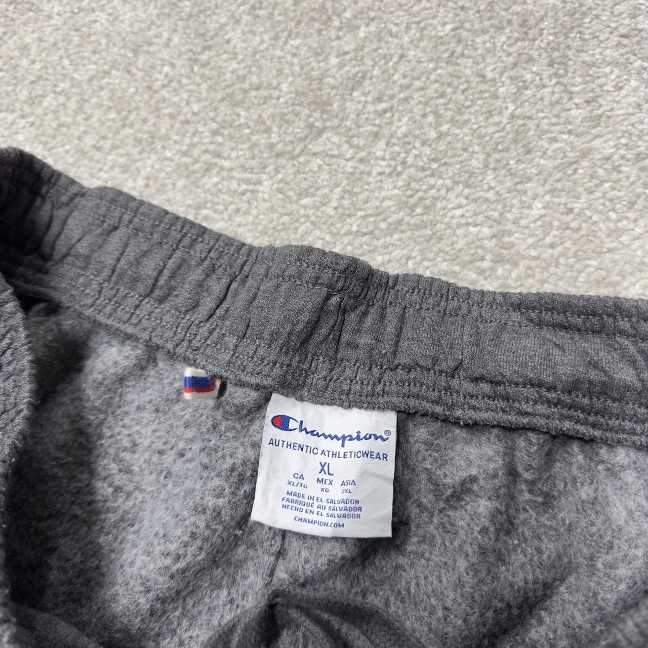 Champion baggy grey joggers wide leg cuffed y2k Loose casual 2000s style jogging bottoms