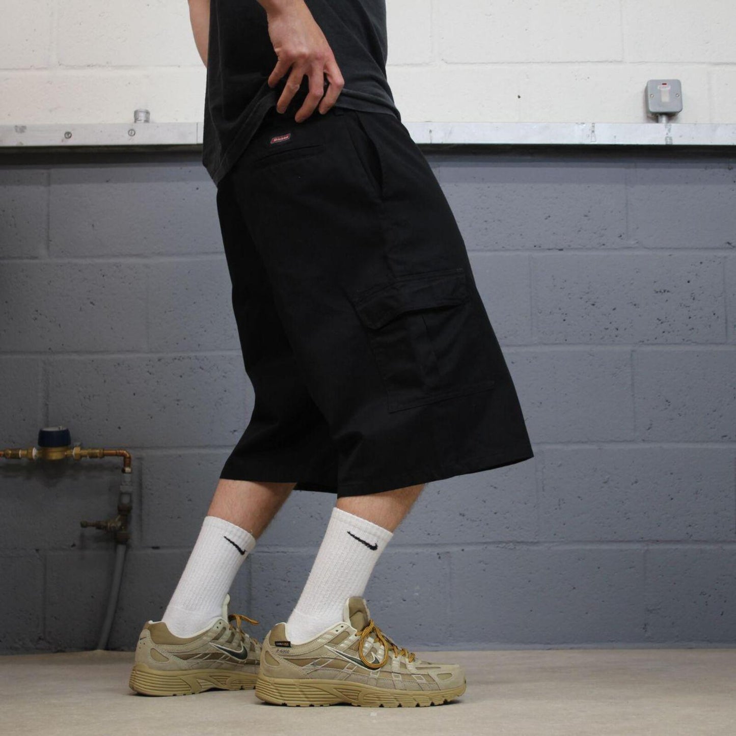 Dickies baggy cargo shorts black Chino style skater surf shorts wide leg summer