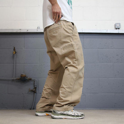 Mens Carhartt carpenter pants W38 L30 tan relaxed 90s style cargos
