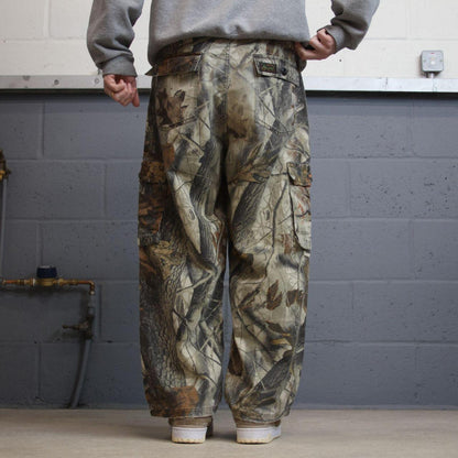 Liberty camo cargo pants loose khaki Loose floaty realtree hunting camouflage trousers