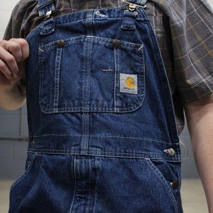 Carhartt dungarees denim overalls y2k blue Bib & brace utility workwear farmer