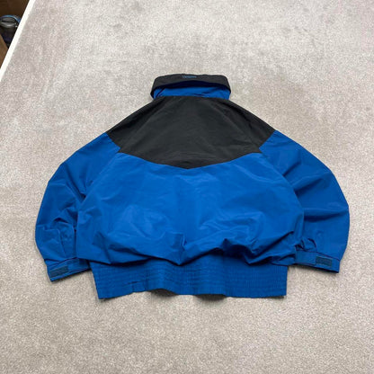 Y2k Columbia technical windbreaker jacket blue Paneled boxy outdoors hiking bomber coat