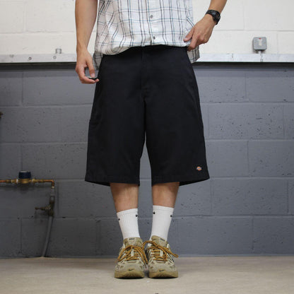Dickies chino shorts carpenter black Chino style skater shorts long loose leg festival