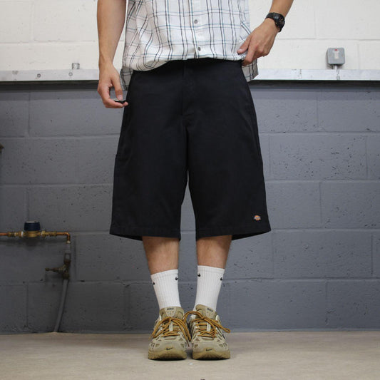 Dickies chino shorts carpenter black Chino style skater shorts long loose leg festival