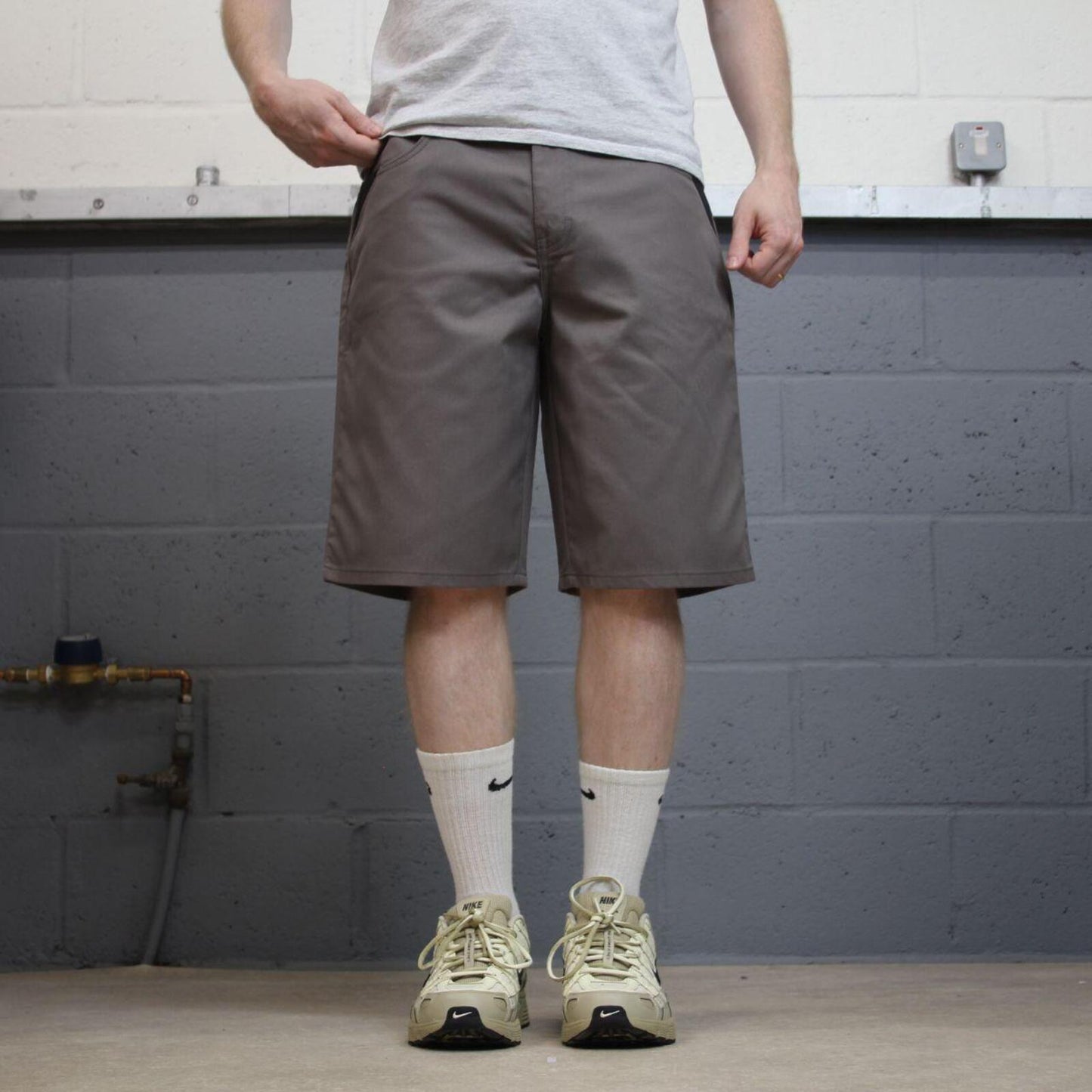 Dickies summer work shorts grey Lightweight chino style shorts loose leg